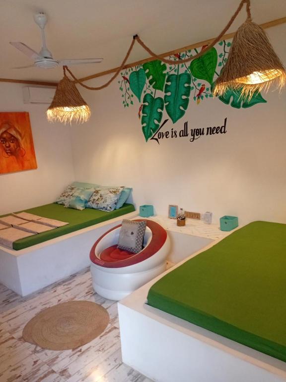 Postel nebo postele na pokoji v ubytování COCO Hause