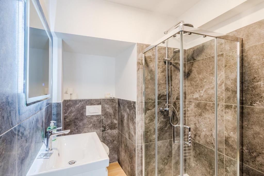 Baðherbergi á Pension Hosnar, apartma Gusto