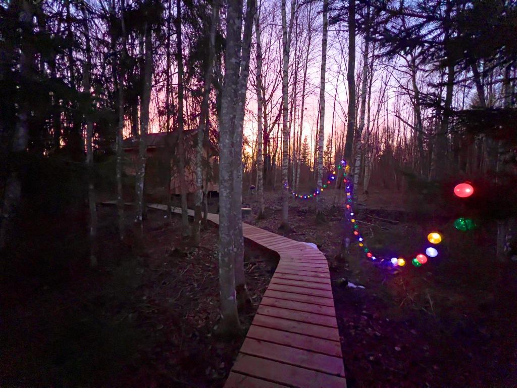 Zahrada ubytování Paunküla Nature Resort (forest villa)