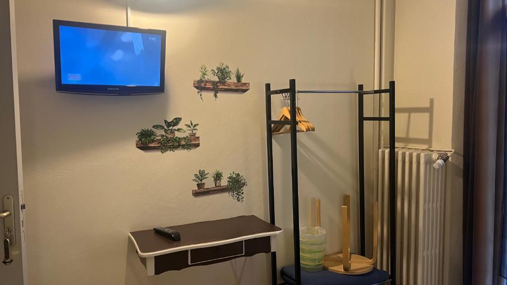 TV a/nebo společenská místnost v ubytování Le Signoret