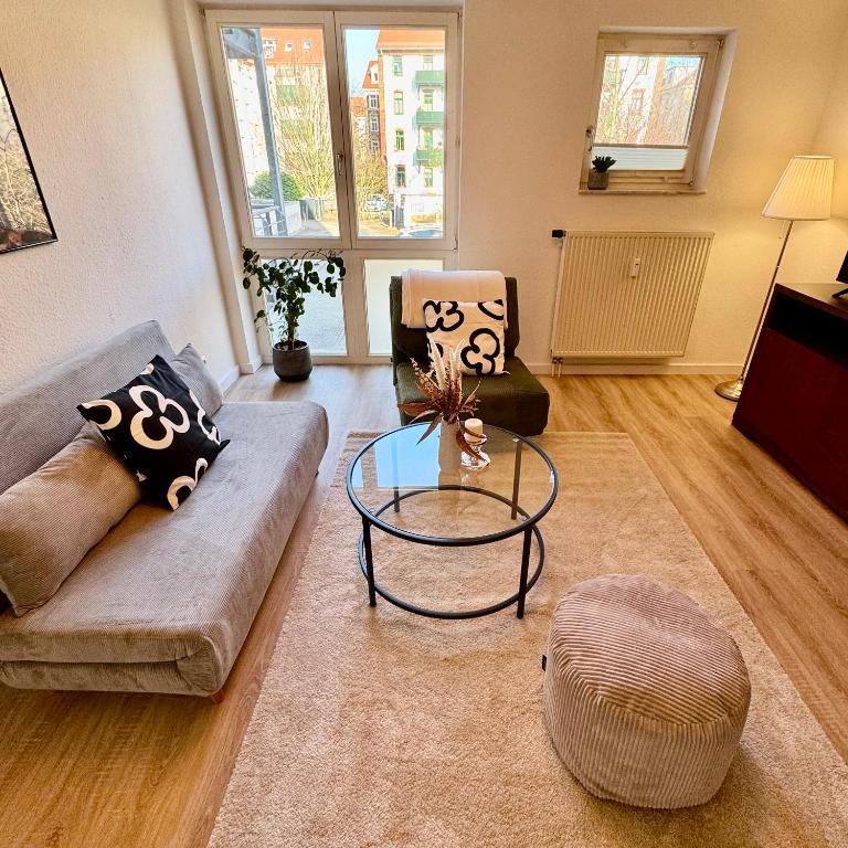 Posezení v ubytování Ferienwohnung Markkleeberg Zentrum