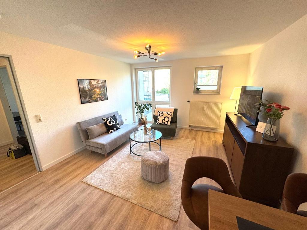 Posezení v ubytování Ferienwohnung Markkleeberg Zentrum