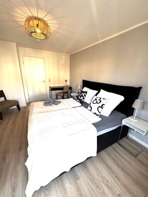 Postel nebo postele na pokoji v ubytování Ferienwohnung Markkleeberg Zentrum