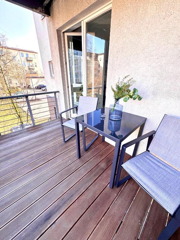 Balkón nebo terasa v ubytování Ferienwohnung Markkleeberg Zentrum