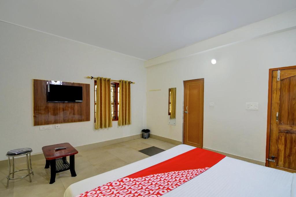 TV a/nebo společenská místnost v ubytování Super Hotel O Anvi