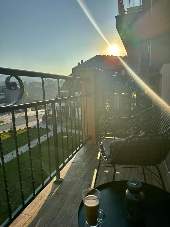 Balkon oz. terasa v nastanitvi Fruške 202 studio apartman