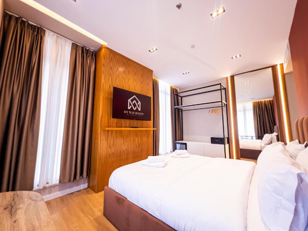 Postel nebo postele na pokoji v ubytování My Way Rooms