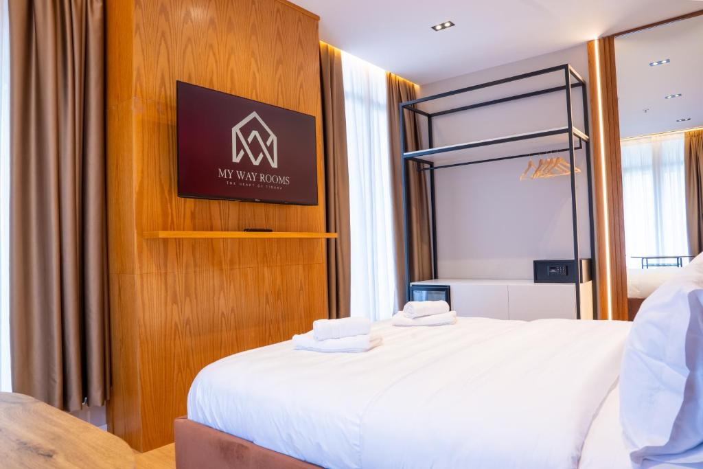 Postel nebo postele na pokoji v ubytování My Way Rooms