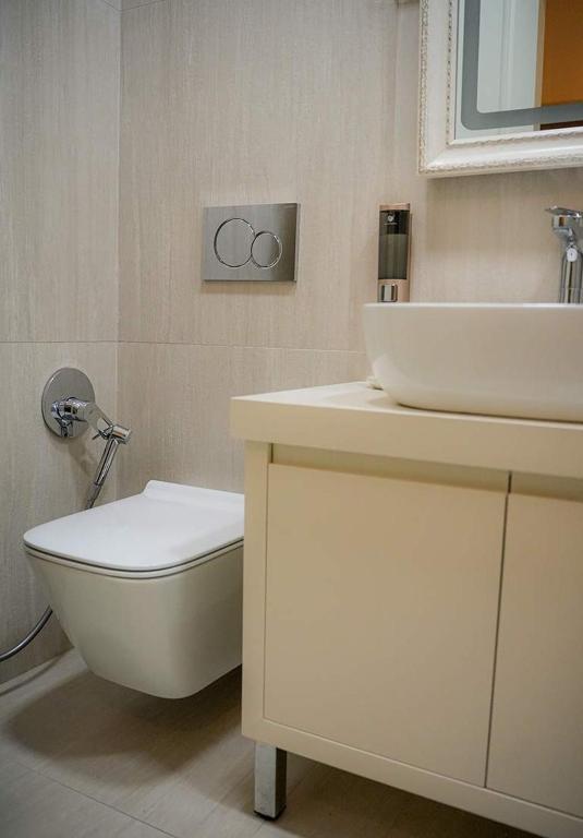 Koupelna v ubytování Le prince Rooms
