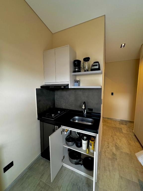 Kuchyň nebo kuchyňský kout v ubytování Increíble ApartaEstudio 1 Para Tu Estadía En Tunja