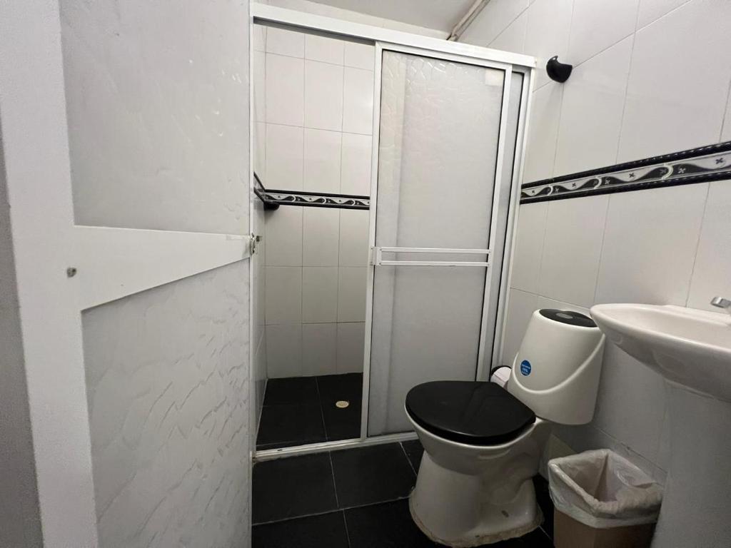Koupelna v ubytování Hostal Casa de las Americas
