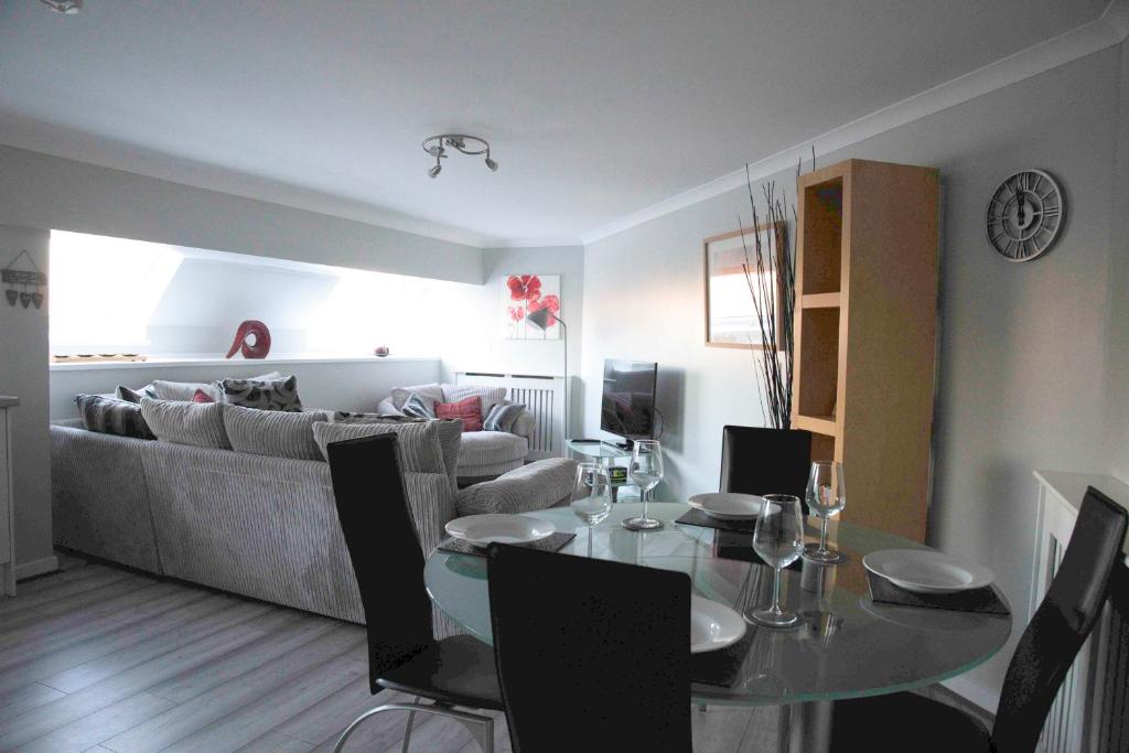 Un lugar para sentarse en The Stables - Fabulous stylish flat in Merchant City & Free Secure Parking