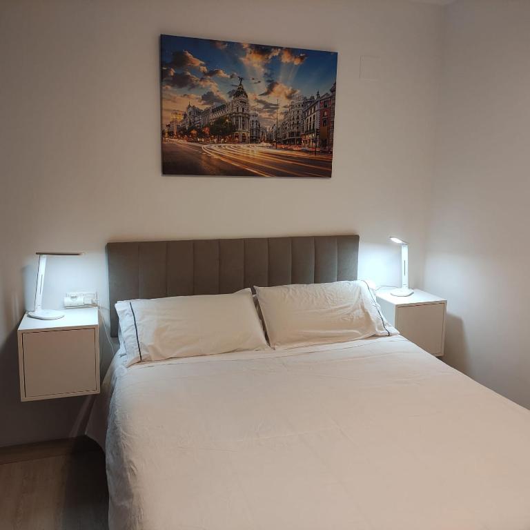 Postel nebo postele na pokoji v ubytování Carretas