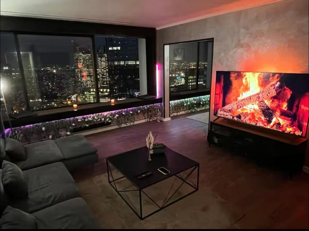 Posezení v ubytování Netflix & sky jacuzzi