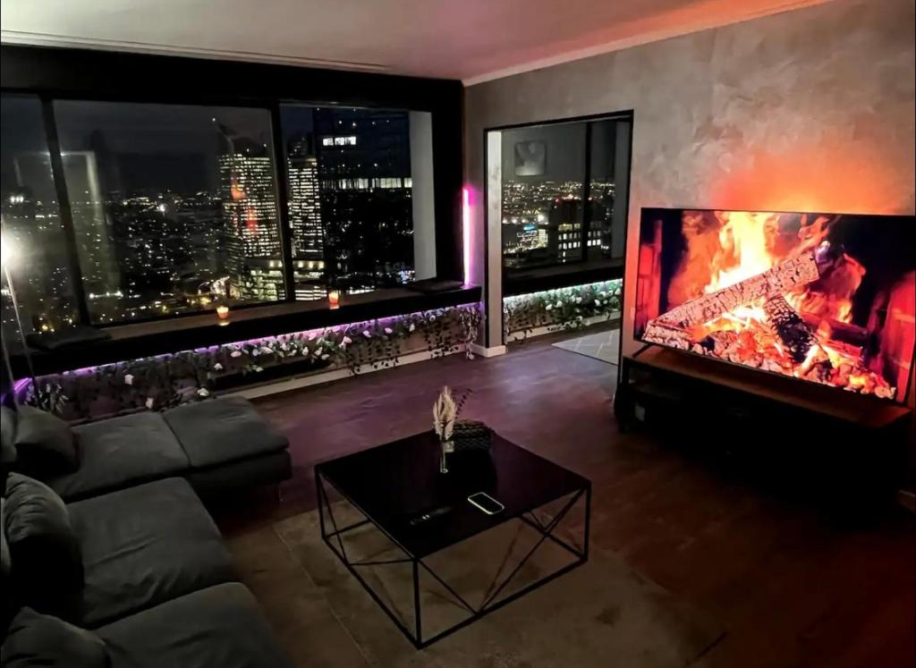Posezení v ubytování Netflix & sky jacuzzi