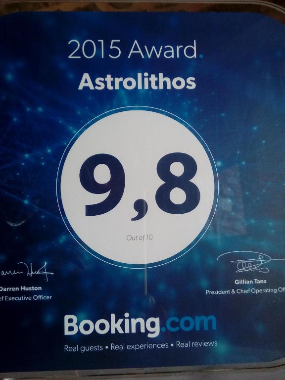 Certifikát, hodnocení, plakát nebo jiný dokument vystavený v ubytování Astrolithos Boutique