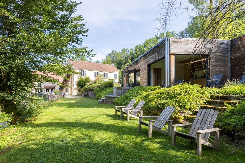 Zahrada ubytování Demeures et Châteaux Moulin des Templiers Hôtel & SPA