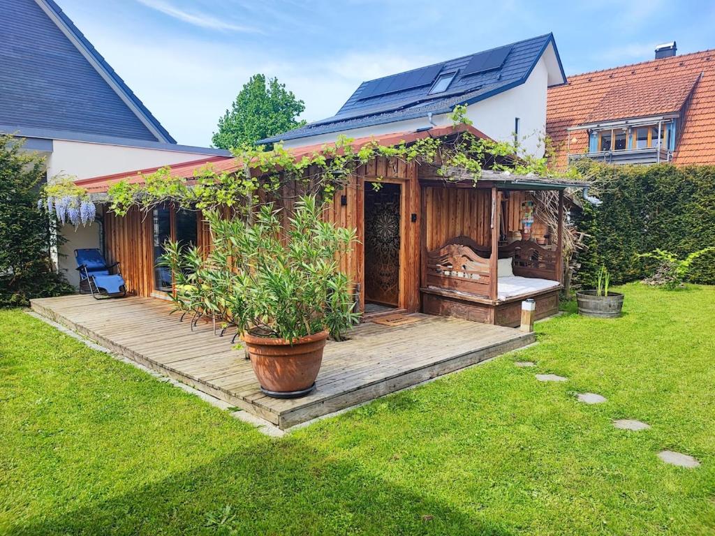Zahrada ubytování Charmantes Gästehaus -Tiny- mit Sauna