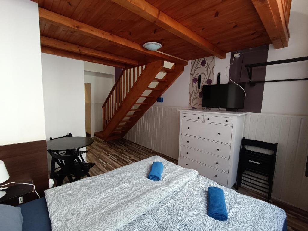 Posteľ alebo postele v izbe v ubytovaní Liechtenstein Apartments