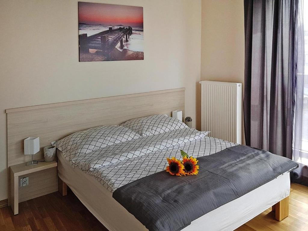 Posteľ alebo postele v izbe v ubytovaní Apartment in Miedzyzdroje near Sea Beach
