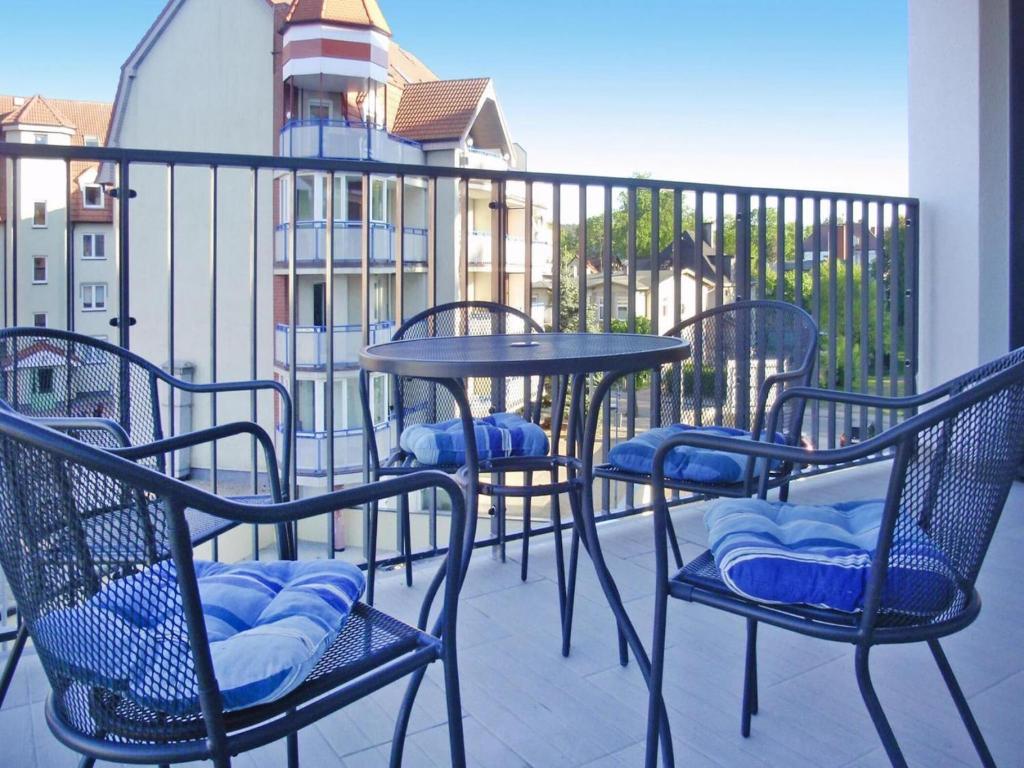 Balkón alebo terasa v ubytovaní Apartment in Miedzyzdroje near Sea Beach