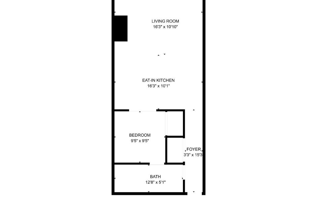 a floor plan of a proposed house at 1-BR Getaway in the Heart of Adams Morgan in Washington, D.C.