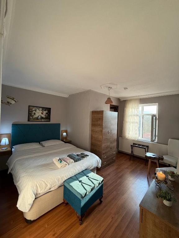 Postel nebo postele na pokoji v ubytování De La Terrasse IZNIK