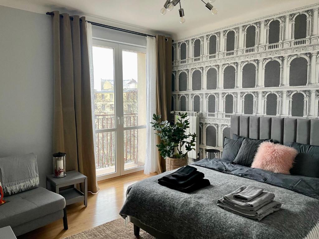 Posedenie v ubytovaní Słoneczny Apartament Koszykowy!