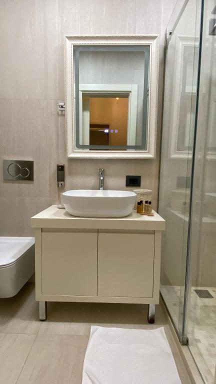 Koupelna v ubytování Le prince Rooms