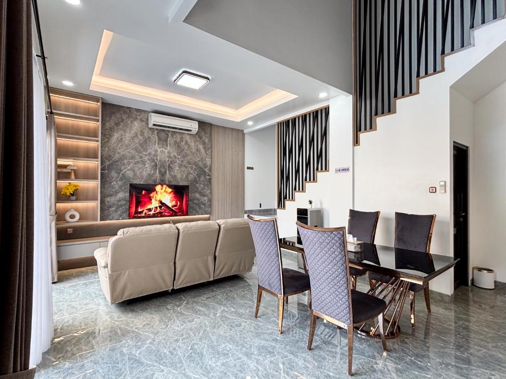 Χώρος καθιστικού στο Bellagio Villas