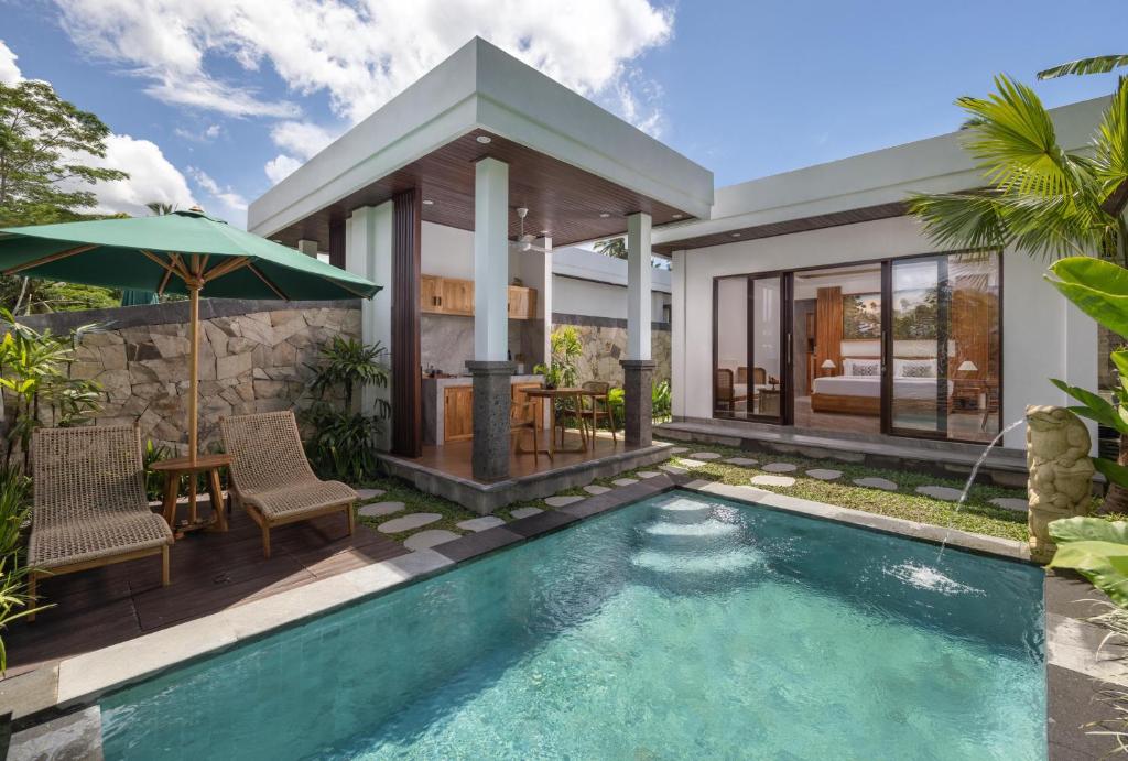 Bazén v ubytování Arvanya Villa Ubud nebo v jeho okolí