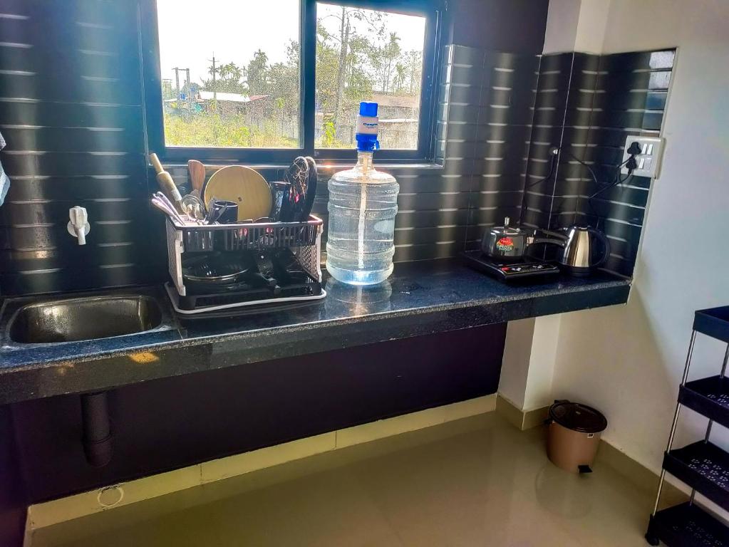 Kuchyň nebo kuchyňský kout v ubytování Saya's Abode - Railview Suites