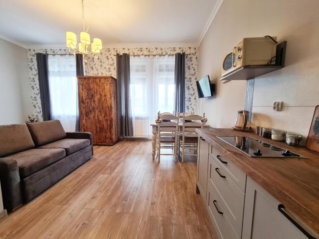 Kuchyňa alebo kuchynka v ubytovaní Apartamenty Starówka - w otulinie Starego Miasta