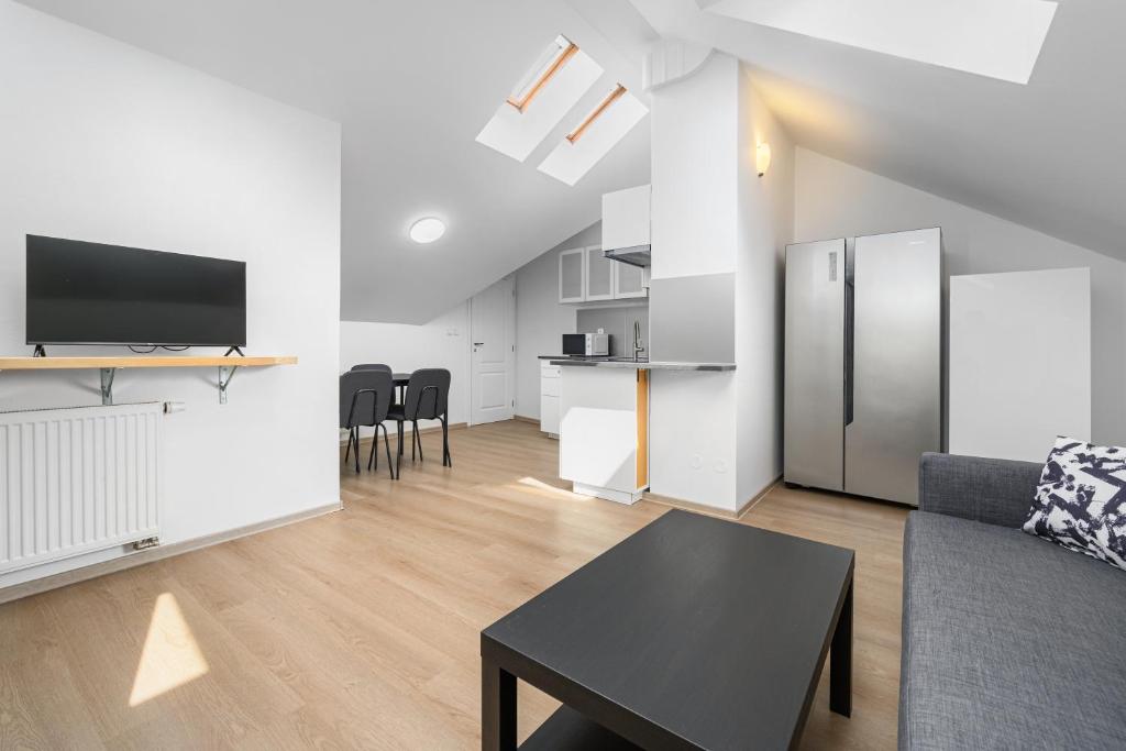 Kuchyň nebo kuchyňský kout v ubytování Wellness Rooms Central