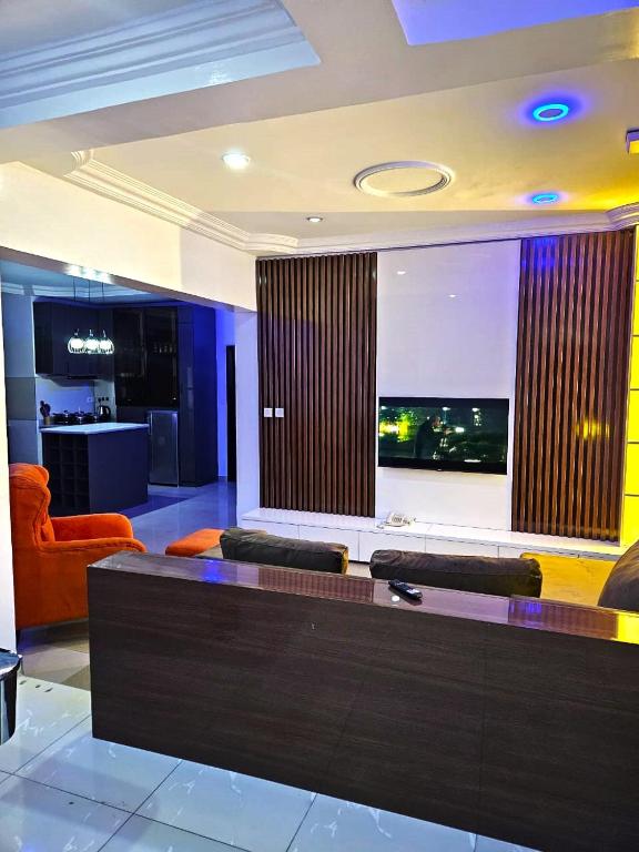 TV a/nebo společenská místnost v ubytování hotel Guidotti