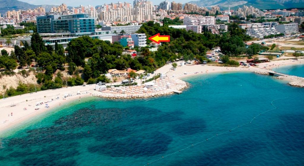 - Vistas aéreas a la playa y a la ciudad en Apartman Spalatum, en Split