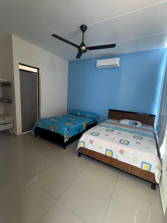 Postel nebo postele na pokoji v ubytování Casa 75 San Marcos Poblado