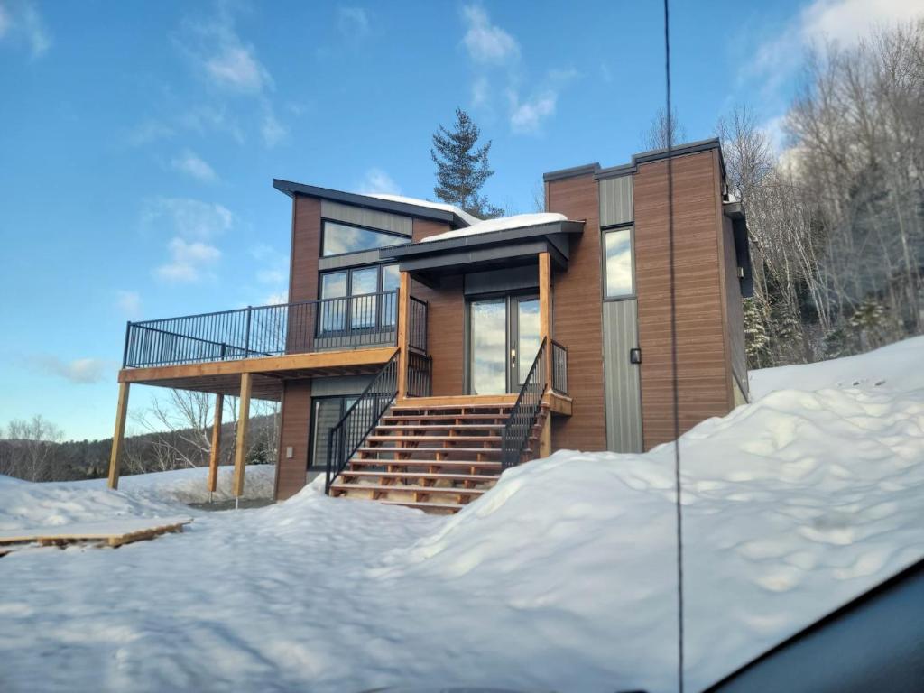 Paradis & SPA - Private Hot Tub at Saint Come v zimě