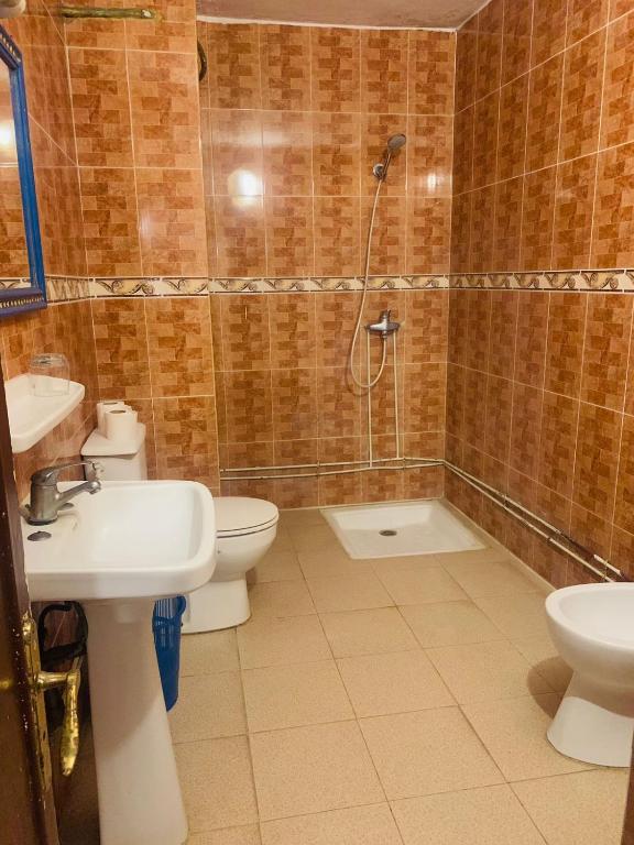 Koupelna v ubytování Hotel Sahara