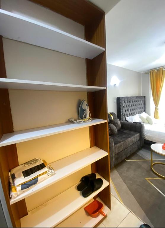 Posezení v ubytování Feel home -studio with swimming pool