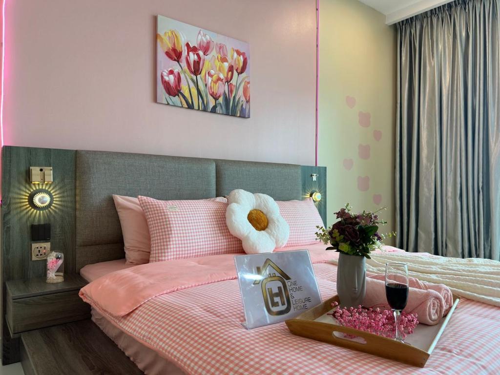Postel nebo postele na pokoji v ubytování Leisure Home-1Bedroom