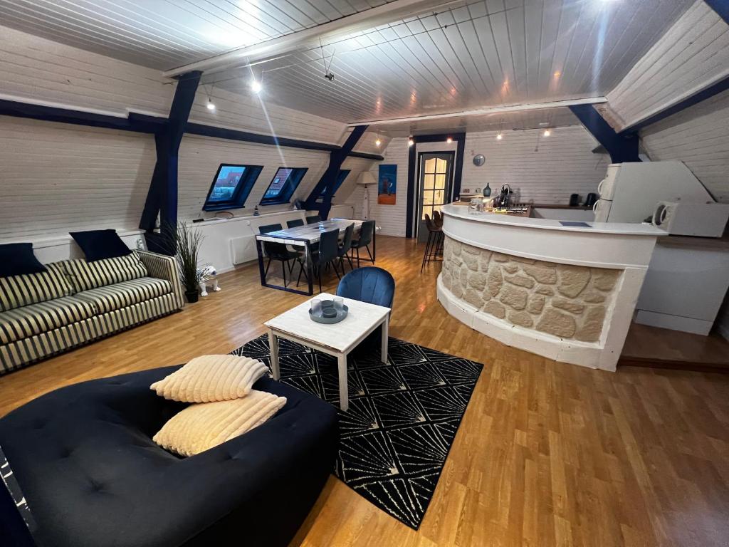 Posezení v ubytování Le Bleu d 'Audinghen