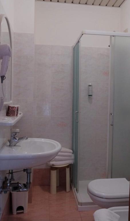 Koupelna v ubytování Hotel Montepiana