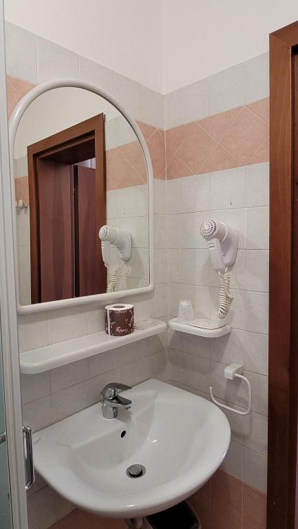 Koupelna v ubytování Hotel Montepiana