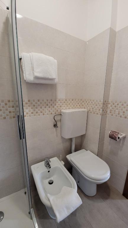 Koupelna v ubytování Hotel Montepiana