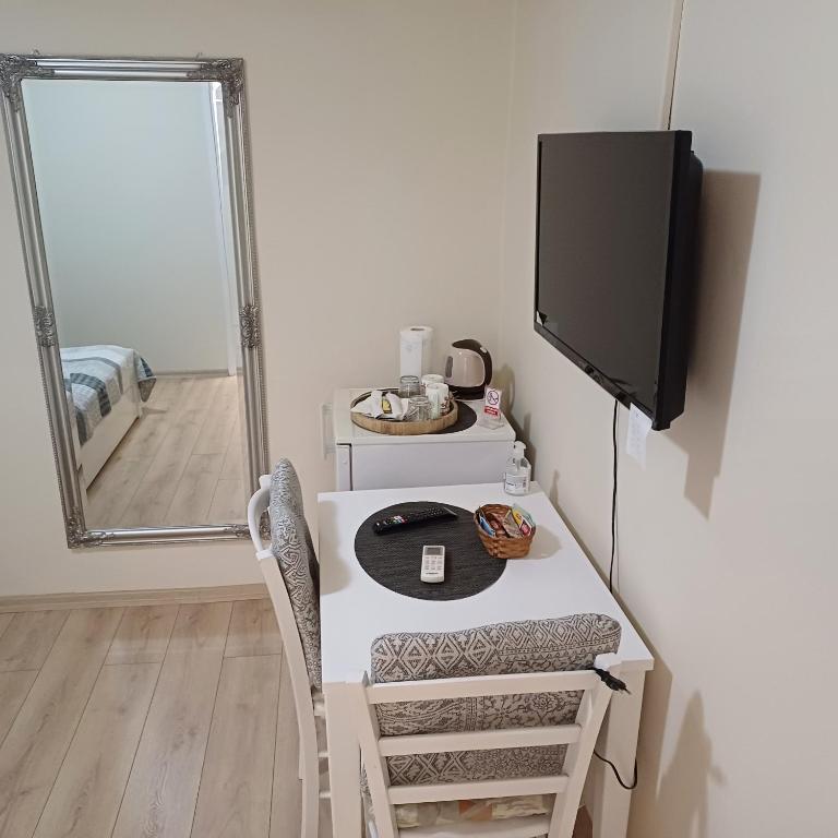 Televízia a/alebo spoločenská miestnosť v ubytovaní Rooms Kvestic