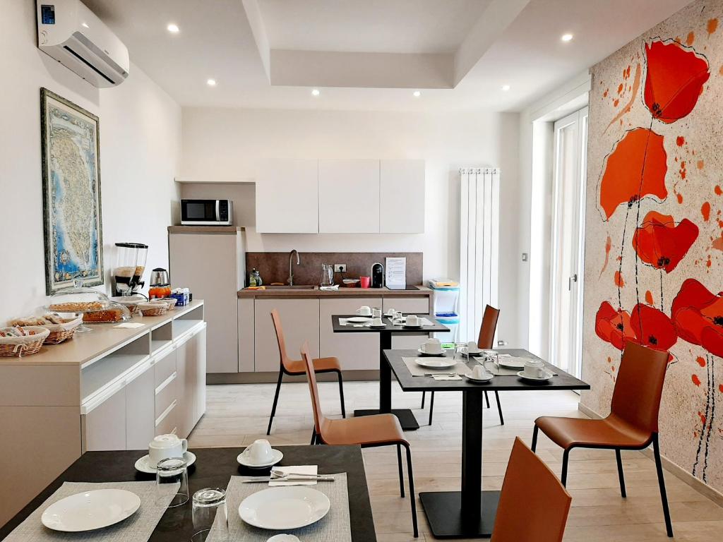 Kuchyň nebo kuchyňský kout v ubytování Dimora Gentile Lecce B&B