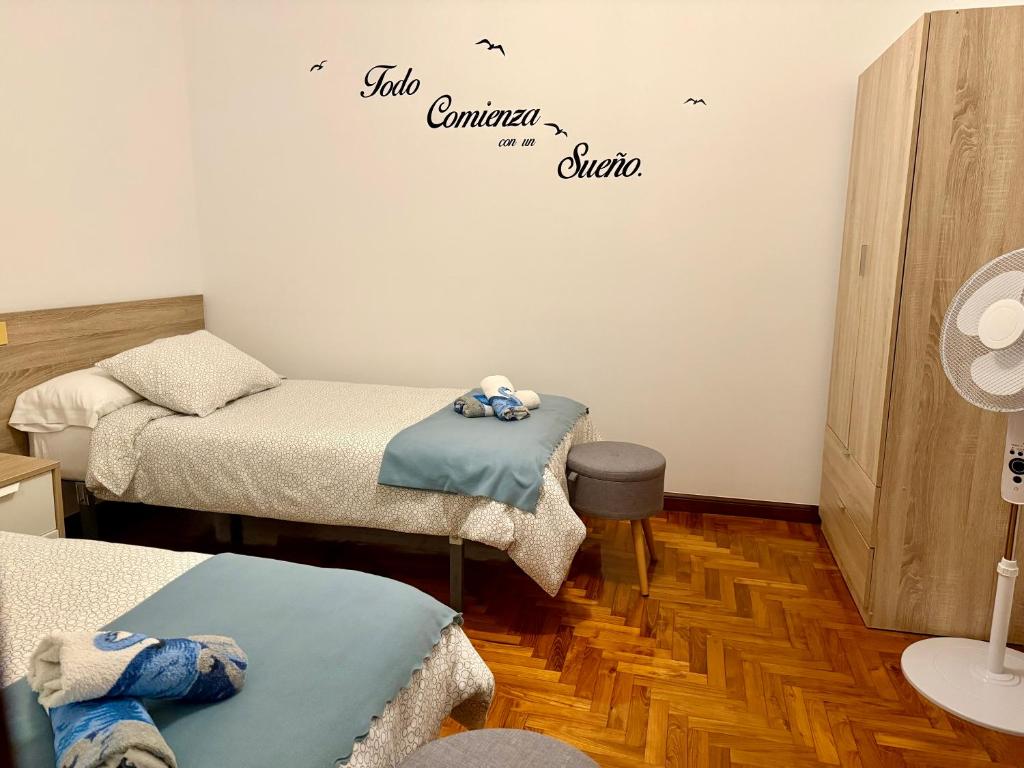Postel nebo postele na pokoji v ubytování Casa Ribe