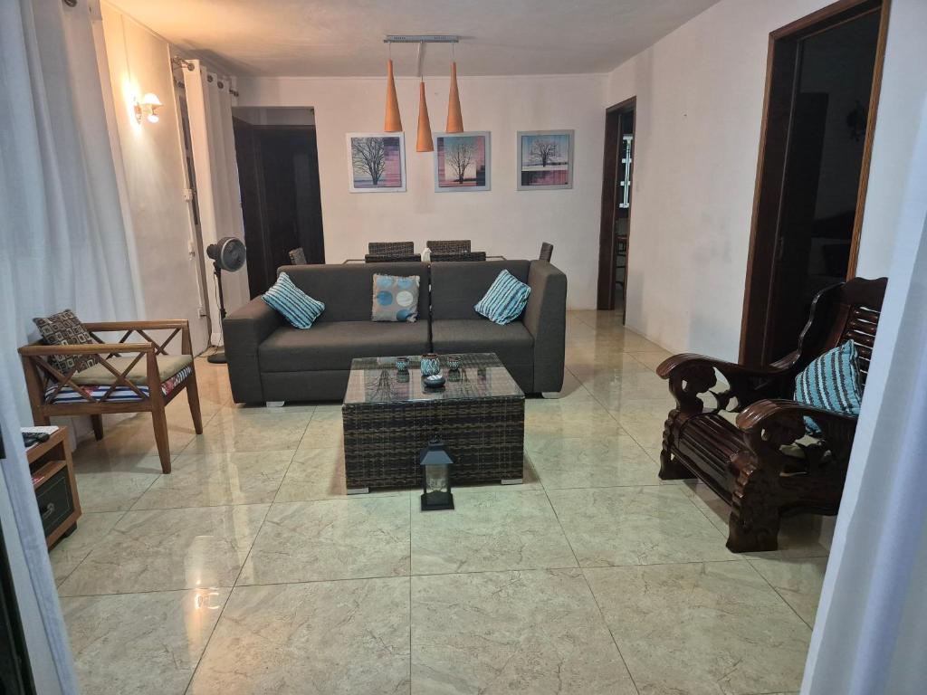 Posezení v ubytování Villa Sunset Mauritius