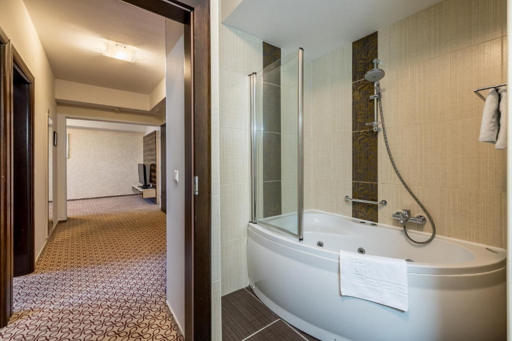 Koupelna v ubytování Hotel Terra